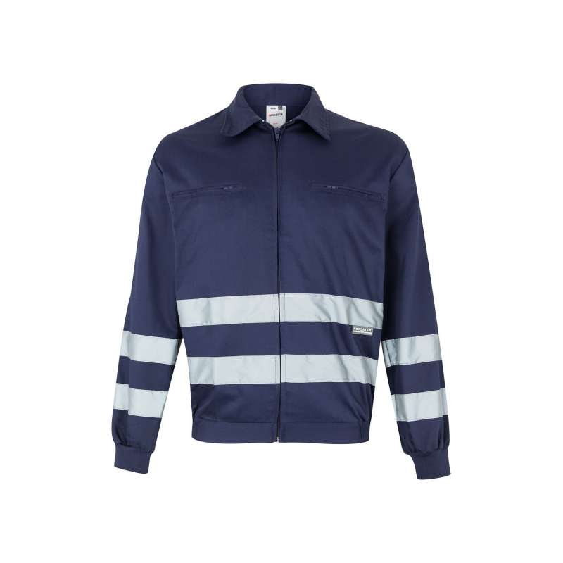 Høj synlighed polyester-bomuldsjakke til engrospris - Høj synlighed jakke til engrospris