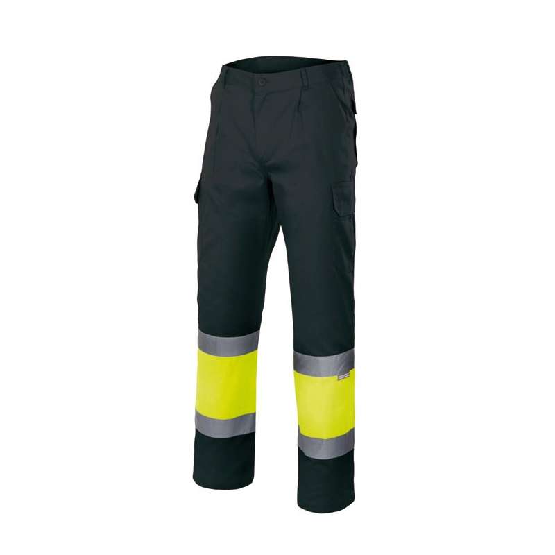 Bicolor werkbroek met elastische taille - werkbroek tegen groothandelsprijzen