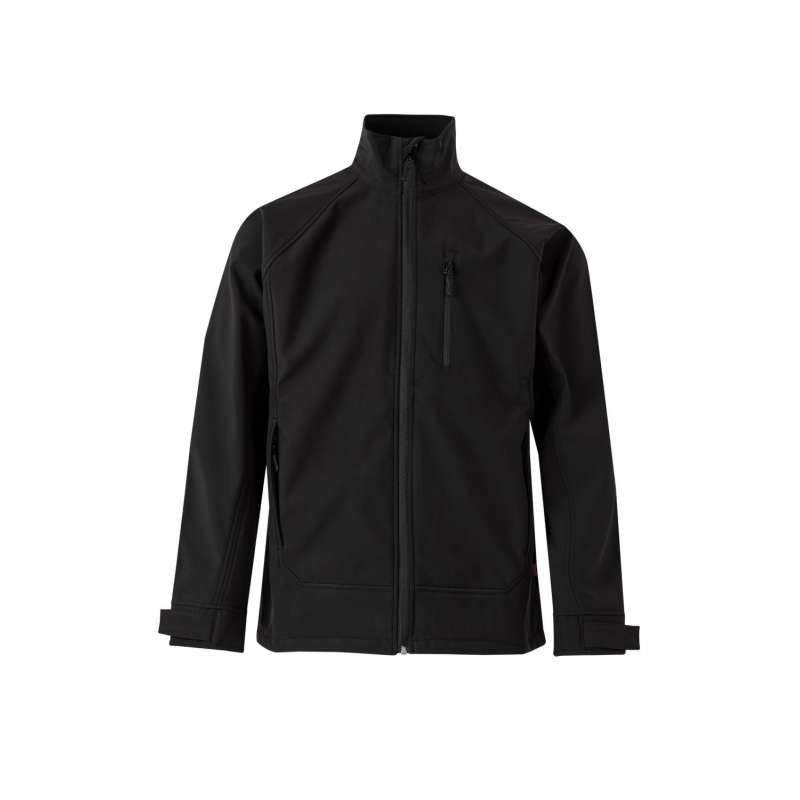 Zwarte Softshell Jas met 5 Pocketen - Softshell tegen groothandelsprijzen