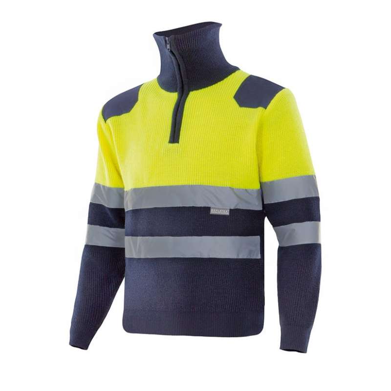 PULL JERSEY DEMI-ZIP HV à prix de gros - vêtement de haute visibilité à prix grossiste