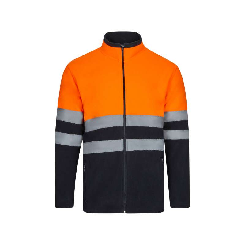 Bicolore fleecejacke - Hoogzichtbare fleece tegen groothandelsprijzen