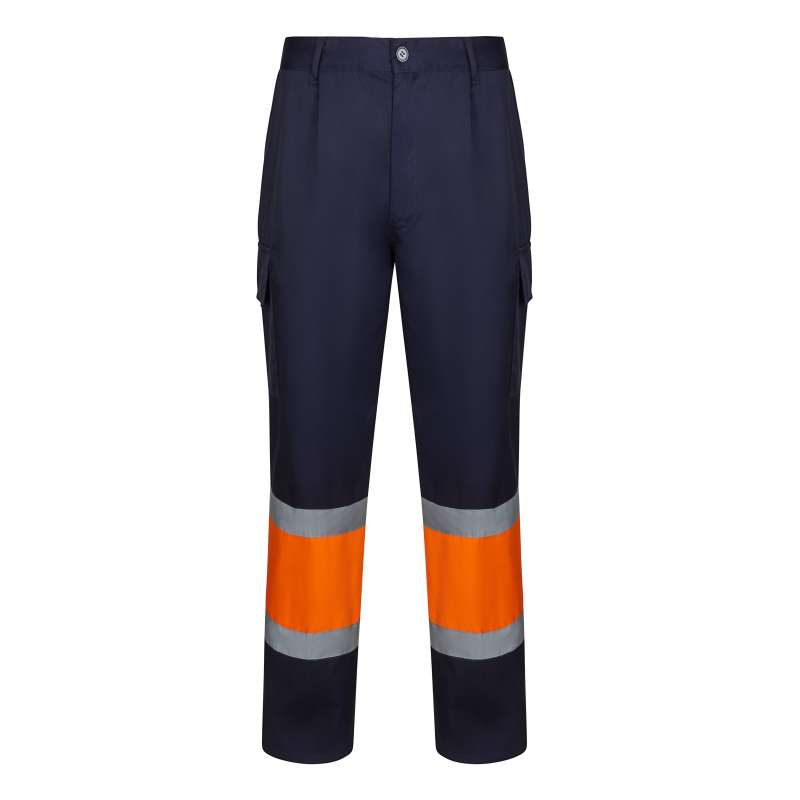 Bicolore HV Werkbroek met Elastische Taille en 5 Pockets - werkbroek tegen groothandelsprijzen