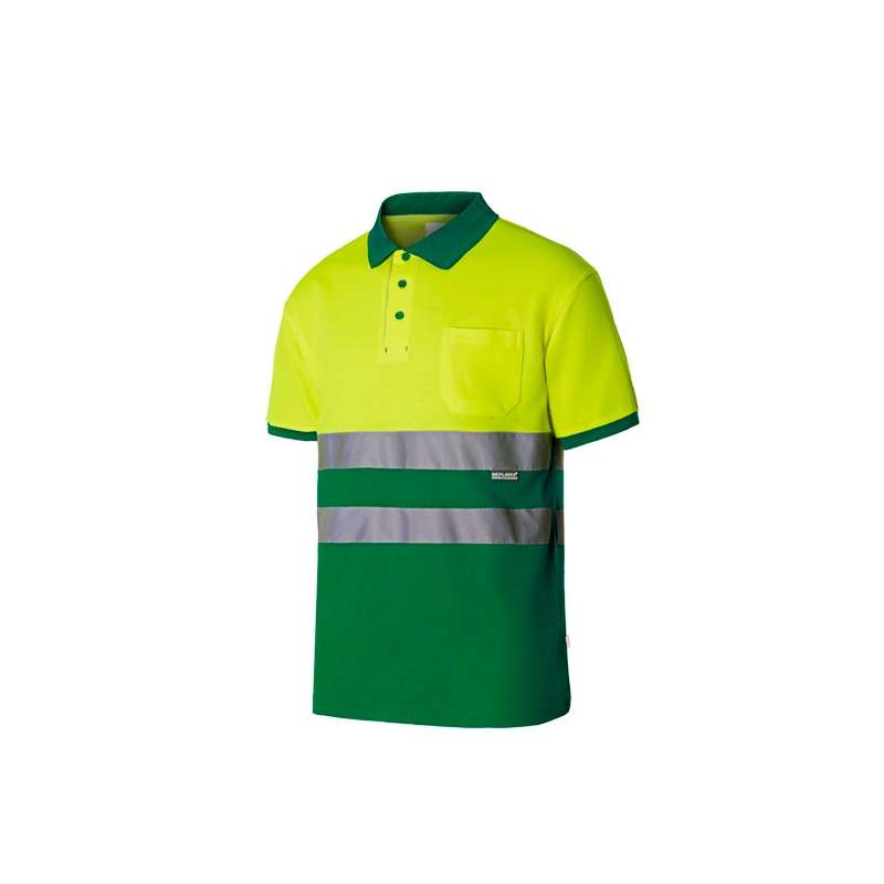 Polo Bicolor MC Alta Visibilidade - Polo de alta visibilidade a preço grossista
