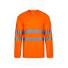 T-shirt en coton à manches longues HV - vêtement de haute visibilité à prix grossiste