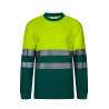 T-shirt en coton bi-colore à manches longues HV - vêtement de haute visibilité à prix de gros