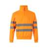 Sudadera media cremallera con cuello alto reflectante - ropa de alta visibilidad a precios de mayorista