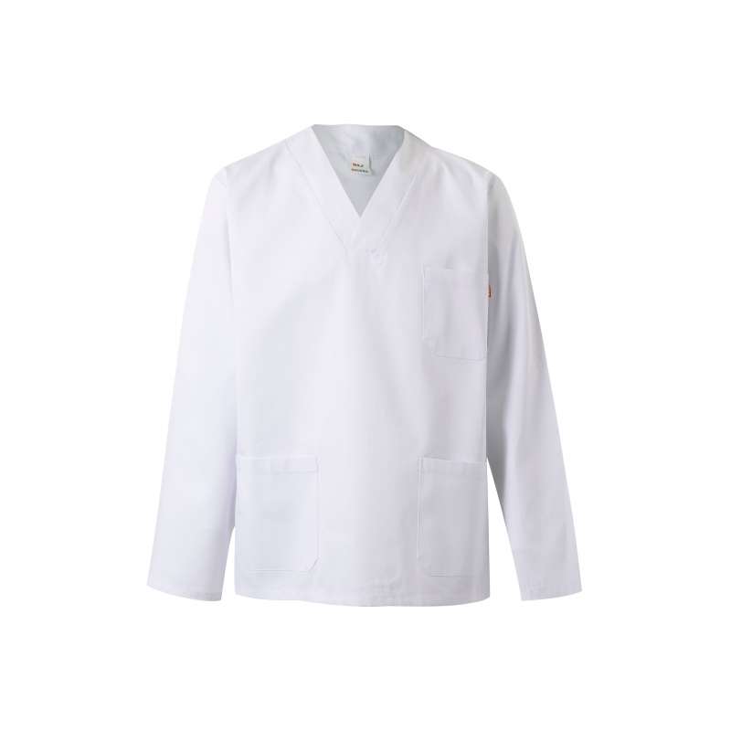 Tunic met versterkte zakken en V-hals tegen groothandelsprijzen - Blouse tegen groothandelsprijzen