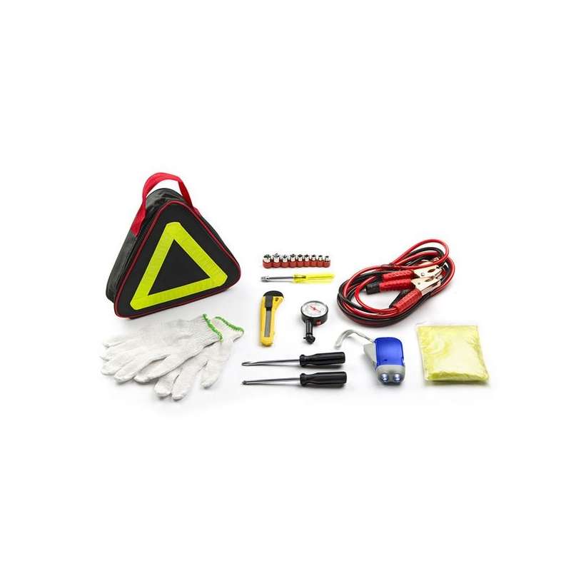 Juego de herramientas para coche en formato triangular a precios de mayorista - Kit de seguridad a precios de mayorista
