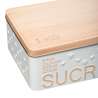 Boîte à sucre morceaux métal Scandinave Nature blanc - Boîte à biscuits à prix grossiste