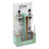 Set huile et vinaigre 16cl en verre - Set huile et vinaigre à prix de gros