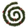 Guirlande de Noël verte décoration rouge en plastique L270cm - Boule - guirlande de Noël à prix de gros