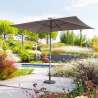 Parasol inclinable 2x3m gris foncé en aluminium - Parasol à prix grossiste