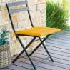 Galette de chaise 4 points jaune moutarde 40x40cm - Chaise longue à prix grossiste