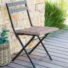Galette de chaise 4 points taupe 40x40cm - Chaise longue à prix grossiste