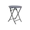 Table ronde pliante Greensboro graphite 2 personnes en métal - table de jardin à prix de gros