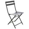 Chaise pliante Greensboro graphite en acier - chaise de jardin à prix grossiste