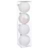 Lot de 4 boules de noël blanches D8 - Boule de Noël à prix de gros