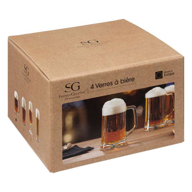 Lot de 4 verres à bière 30 cl - Verre à bière à prix grossiste