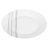 Lot de 6 assiettes plates Lignes D27cm en porcelaine - Assiette à prix de gros