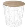 Table basse Kumi D39,5cm en métal et bois - table basse à prix de gros Table basse Kumi D39,5cm en métal et bois - table basse à prix de gros