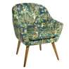 Fauteuil Sango imprimé jungle en velours - fauteuil à prix grossiste Fauteuil Sango imprimé jungle en velours - fauteuil à prix grossiste