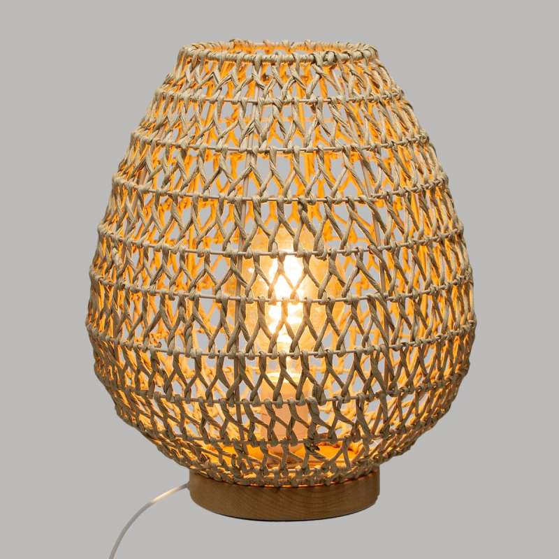 Lampe ''Etel'' H36cm en métal et papier - Lampe à prix grossiste