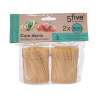 Lot de 2 pots de cure-dents en bambou - cure-dent à prix grossiste