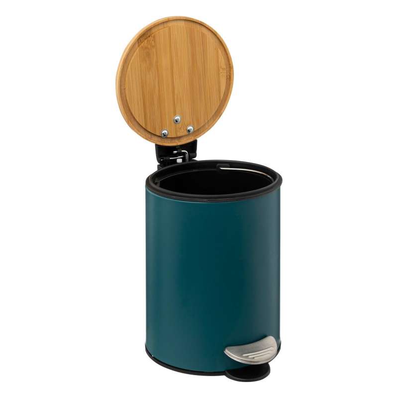 Poubelle soft close 3L Modern Color bleu pétrole - poubelle à prix grossiste