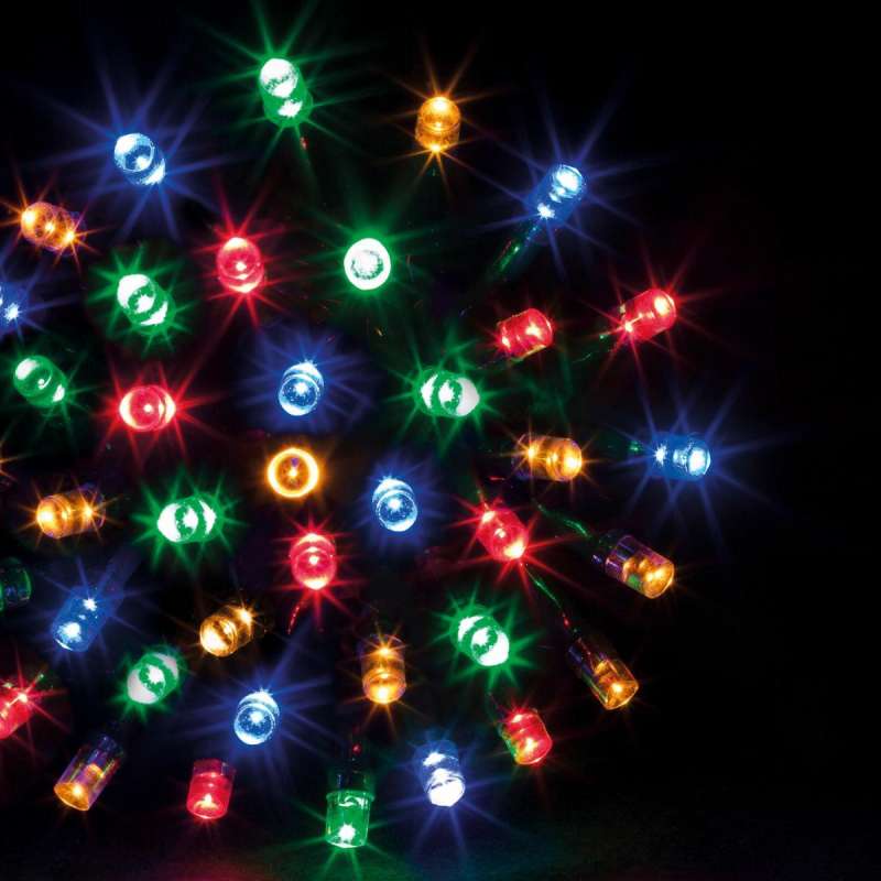 Guirlande lumineuse extérieur 100 LED multicolore 10 m à prix grossiste - guirlande de Noël à prix de gros