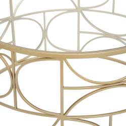 Table basse Suite doré D71cm