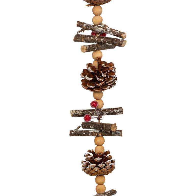 Guirlande décorée Soir de Noël perles pommes de pin 150cm à prix de gros - guirlande de Noël à prix grossiste