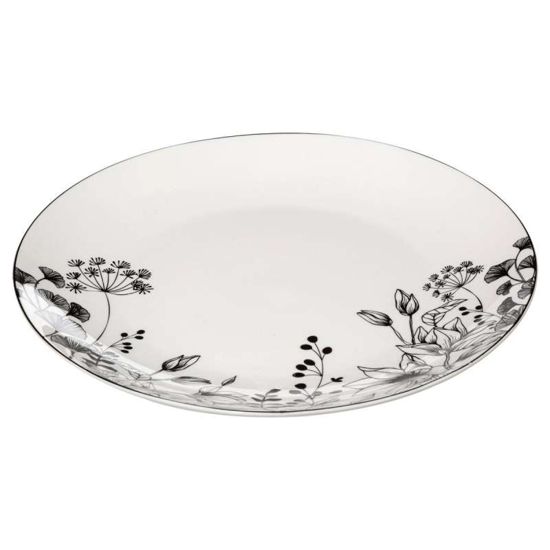 Lot de 6 assiettes plates White Floral D27cm - Assiette à prix de gros