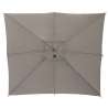 Parasol déporté carré Manoa taupe D2,5x2,5m en acier - Parasol à prix de gros