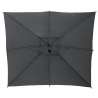 Parasol déporté carré Manoa ardoise D2,5x2,5m en acier - Parasol à prix grossiste