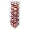 Boule de Noël 30 mm x 18 Rose - Boule de Noël à prix de gros