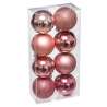 Boules de Noël Colorama de Noël rose lot de 8 D7cm - Boule de Noël à prix grossiste