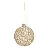 Boule de Noël étoile rond 100mm en verre - Boule de Noël à prix grossiste