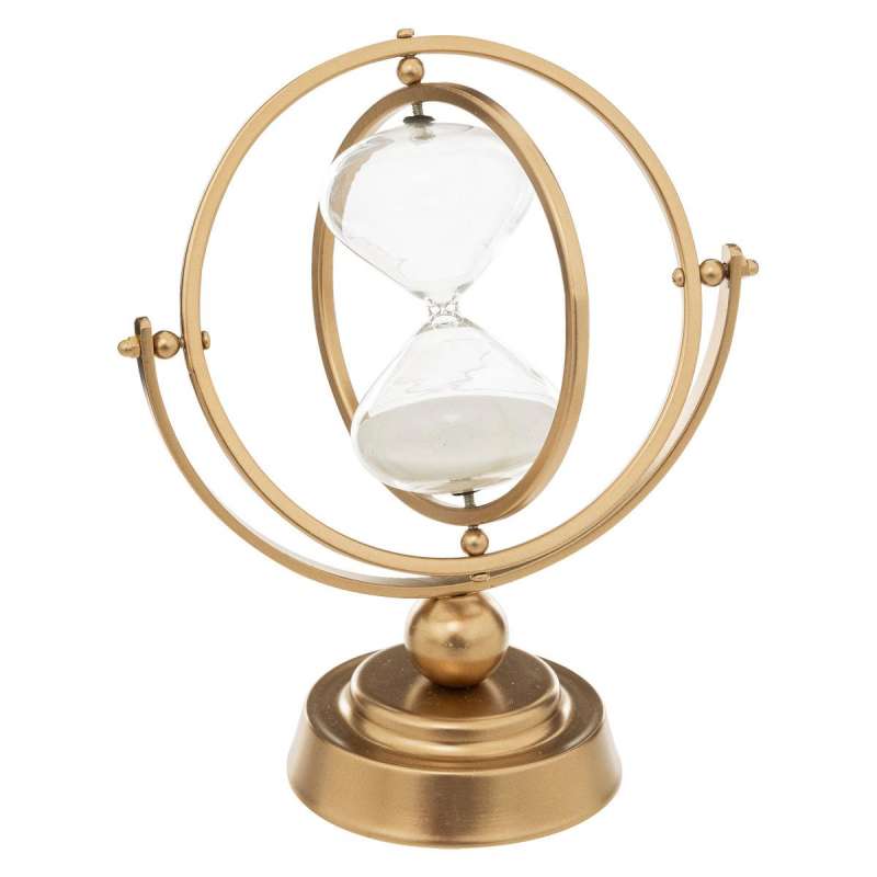 Sablier déco Bota métal doré H23cm à prix grossiste - Sablier à prix de gros