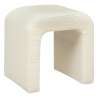 Pouf Sevi en bouclette 41x35cm blanc - Pouf à prix grossiste