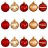 Boules de Noël Soir de Noël lot de 15 en plastique recyclé D5cm - Boule de Noël à prix de gros