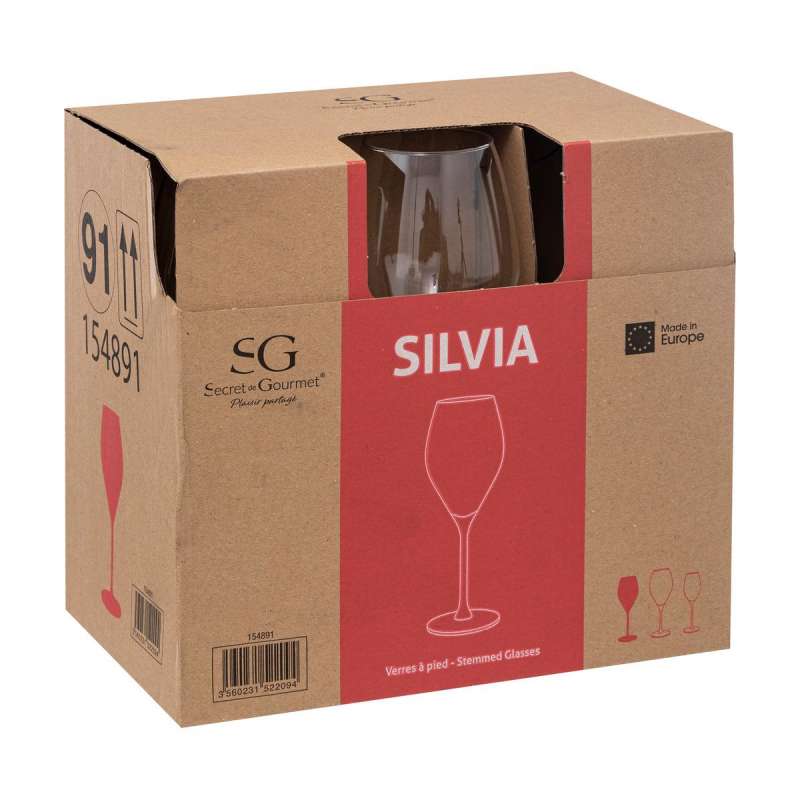 Lot de 6 verres à vin 34cl à prix grossiste - Verre à vin à prix de gros