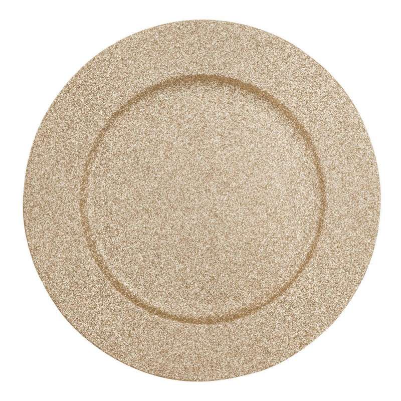 Assiette de présentation Colorama de Noël D33cm paillettes or - Assiette à prix de gros