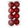 Boules de noël Colorama de Noël rouge lot de 8 en plastique recyclé D7cm - Boule de Noël à prix grossiste Boules de noël Colorama de Noël rouge lot de 8 en plastique recyclé D7cm - Boule de Noël à prix grossiste
