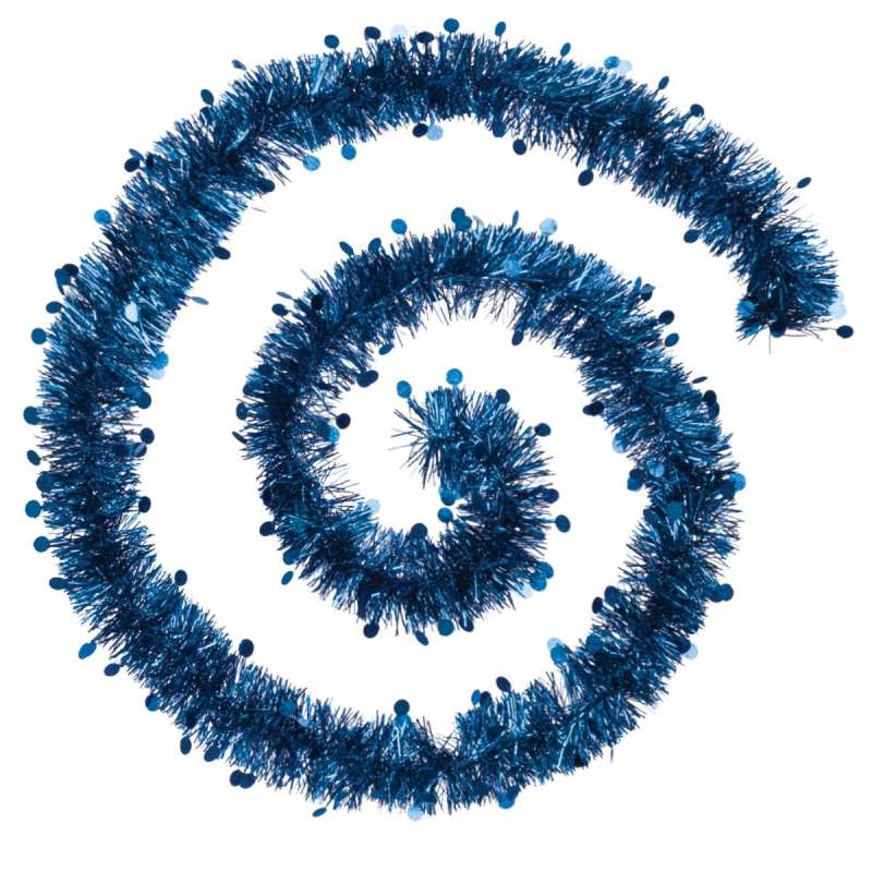 Guirlande de noël pastille embossée bleu nuit 100x4x2m à prix de gros - guirlande de Noël à prix grossiste