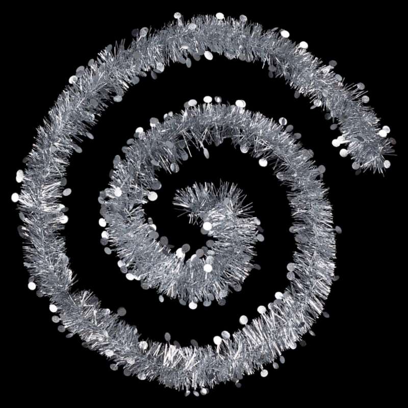 Guirlande de noël pastille embossée argenté 100x4x2m - guirlande de Noël à prix de gros