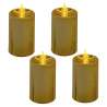 Bougies LED Colorama de Noël lot de 4 votives or - bougie LED à prix grossiste