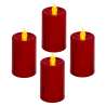 Bougies LED Colorama de Noël lot de 4 votives rouge - bougie LED à prix grossiste