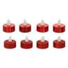 Bougies LED Colorama de Noël lot de 8 chauffe-plats rouge - bougie LED à prix grossiste