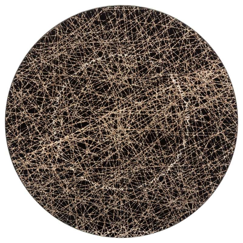 Assiette de présentation Colorama de Noël D33cm noir lignes or à prix de gros - Assiette à prix grossiste