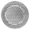 Assiette de présentation Colorama de Noël D33cm argent motif pixel - Assiette à prix de gros